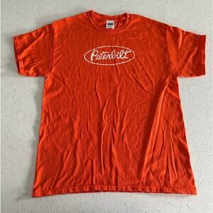 Vintage Y2K PB Trucks Peterbilt Logo Print Black Cotton T-shirt Adult Size Large